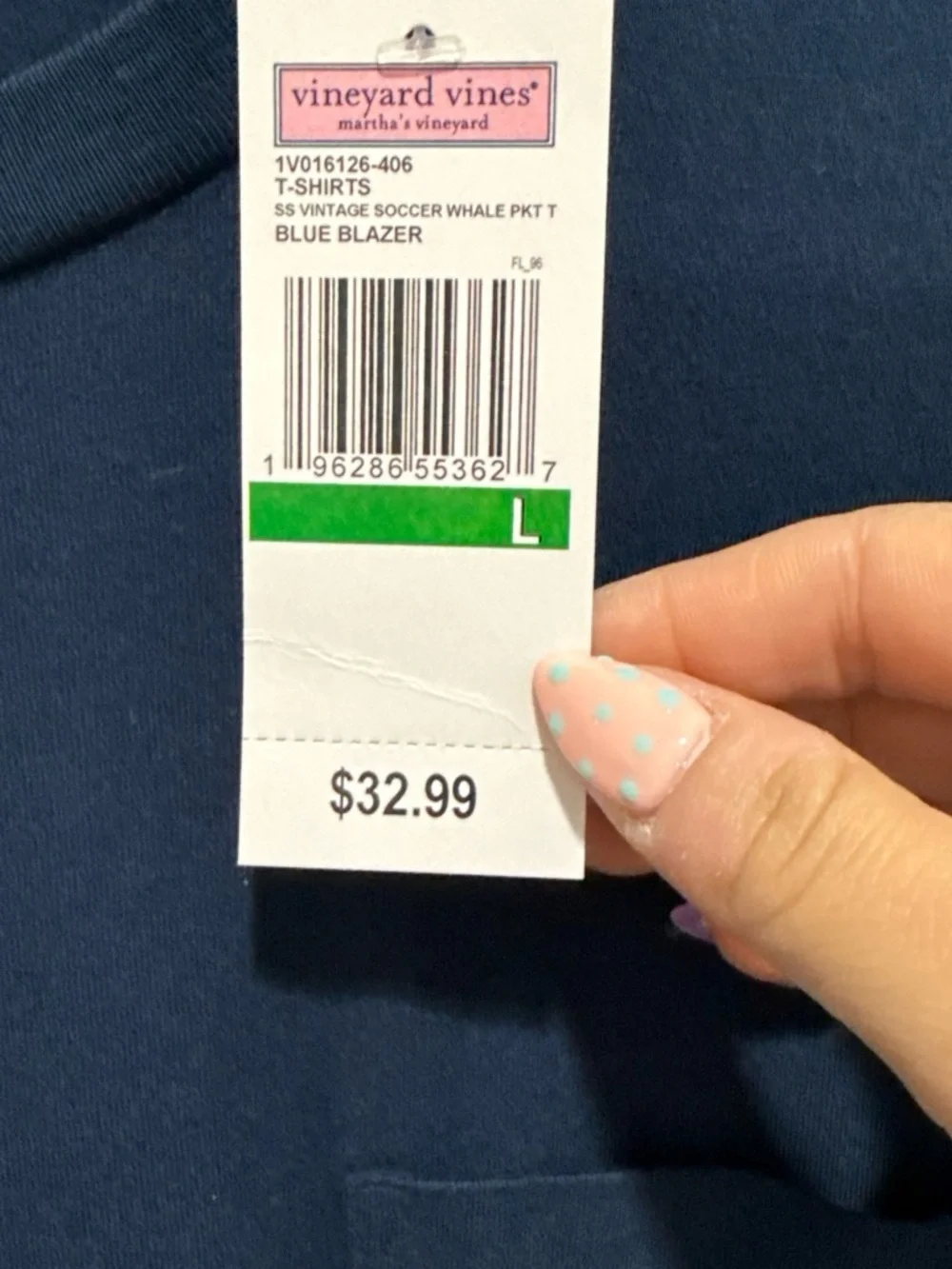 Vineyard Vines Navy Whale Soccer Graphic Tee